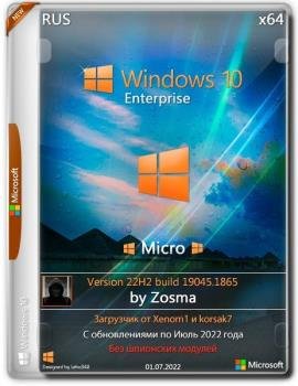 Постер к Windows 10 Enterprise x64 micro 22H2 build 19045.1865 by Zosma