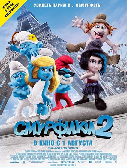 Постер к мурфики 2 / The Smurfs 2 (2013) MP4